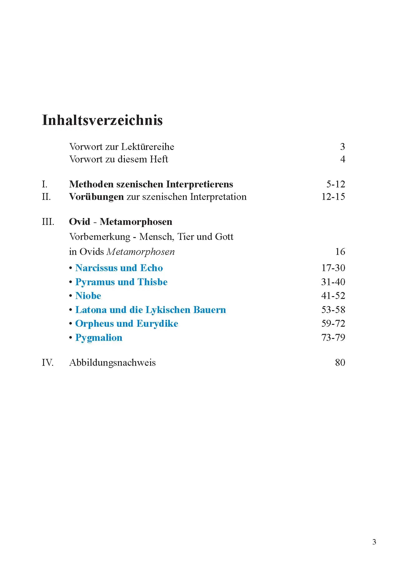 2. Scaena - 1. Ovid Metamorphosen, Textband