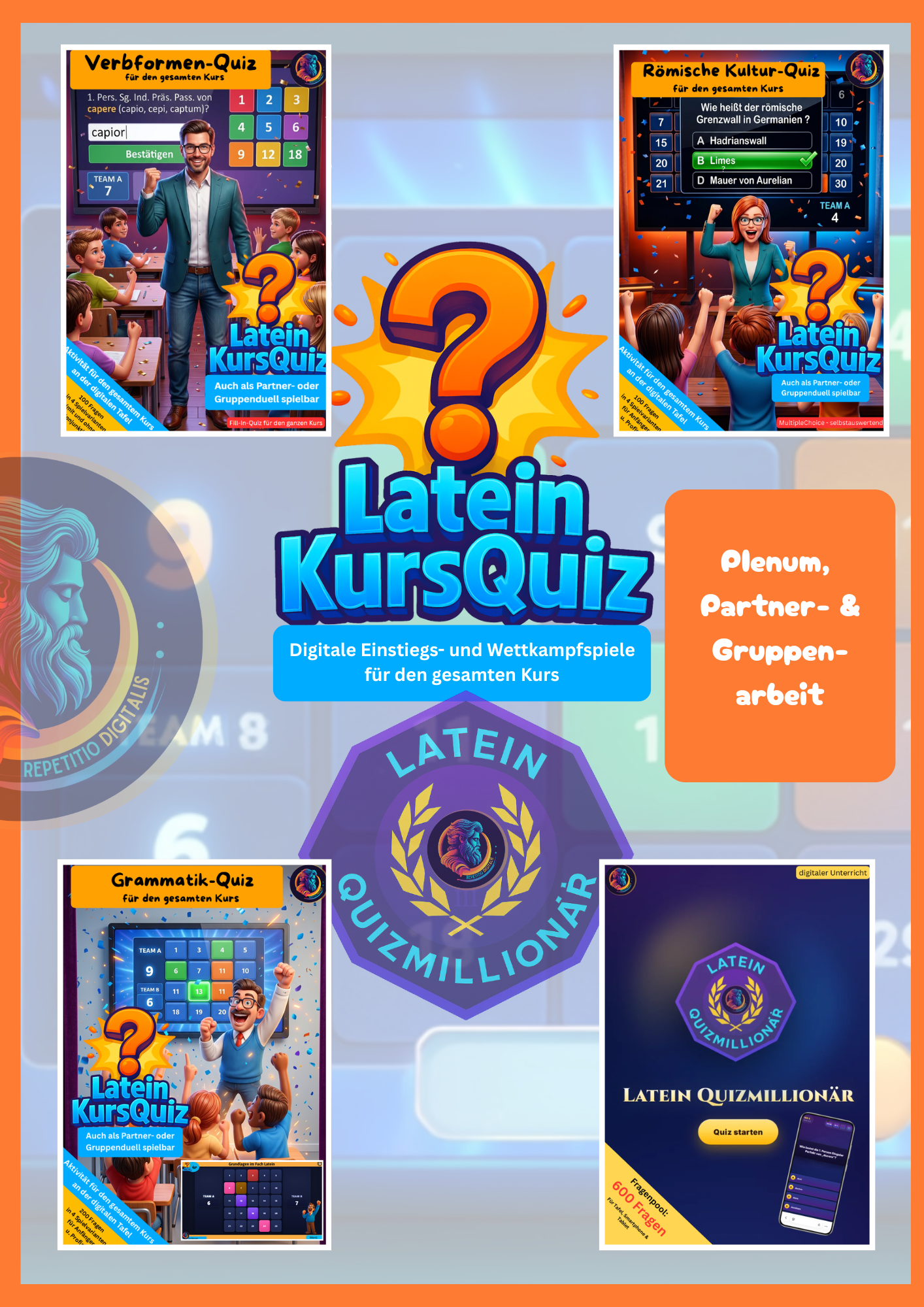 KursQuiz Latein - digitale Quizformate für den gesamten Kurs