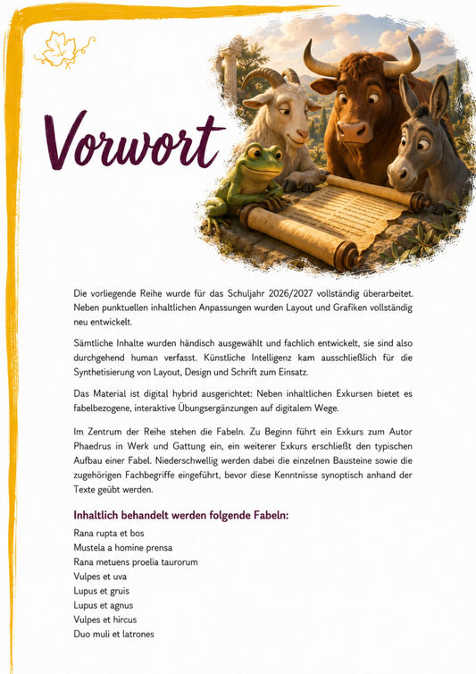 Phaedrus - Fabulae (Text- und Arbeitsmaterial)