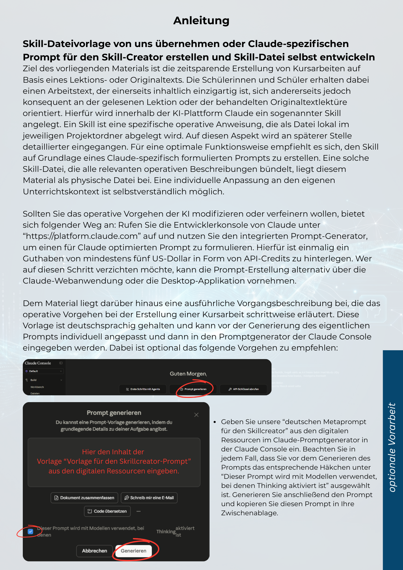 Kursarbeiten professionell automatisiert erstellen mit KI