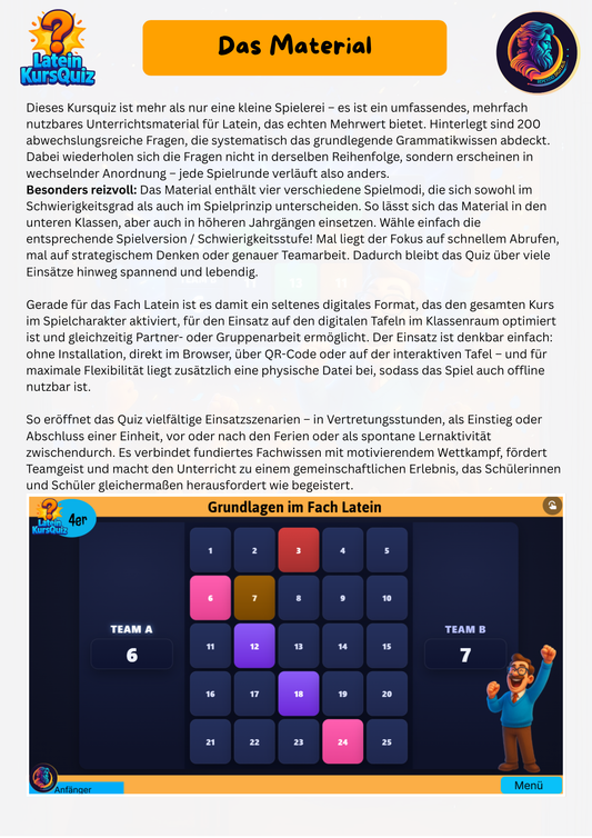 KursQuiz Latein 1 - Grammatik