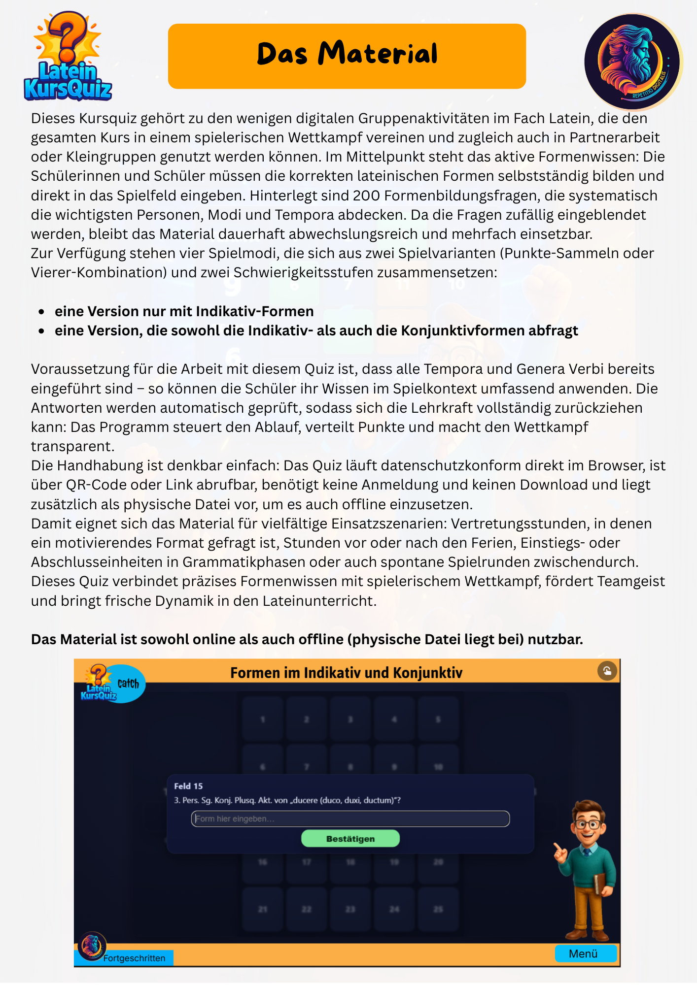KursQuiz Latein 2 - Verbformenwettkampf