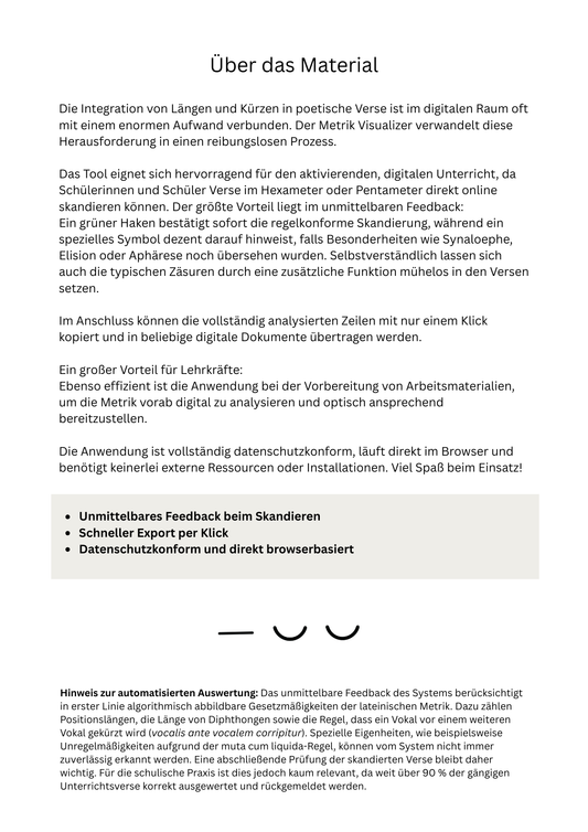 Metrik Visualizer - Digital skandieren mit SuS