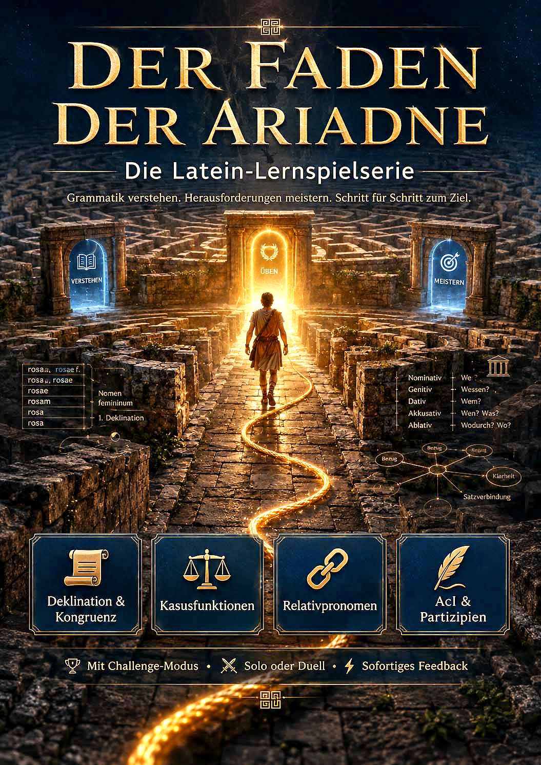 Digitales Lernmaterial - Der Faden der Ariadne (Wortschatz und Grammatik)