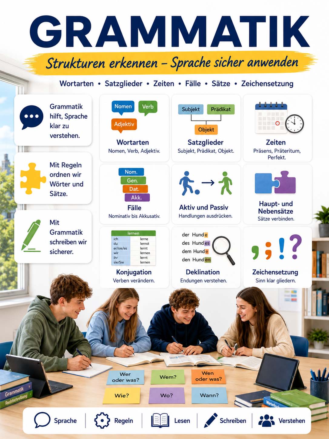 Deutsch - Lernposter zur Grammatik