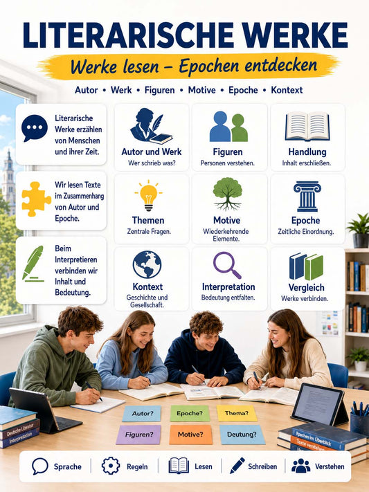 Deutsch - Lernposter zu Standardwerken im Literaturunterricht