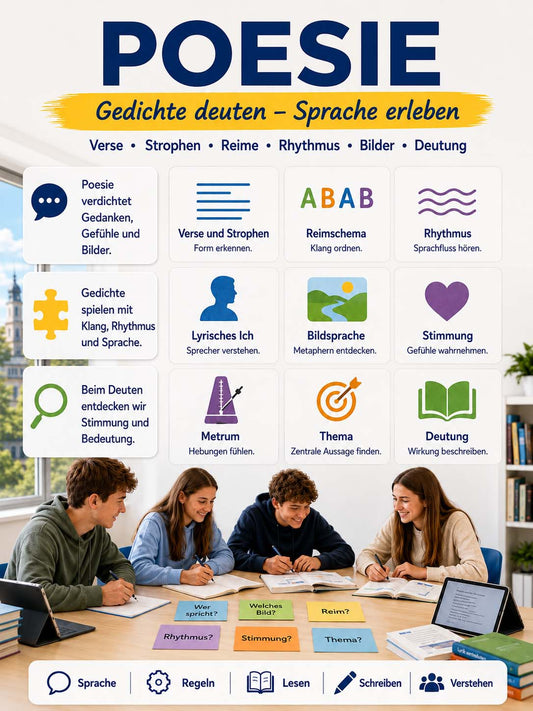 Deutsch - Lernposter zur Poesie