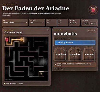 Digitales Lernmaterial - Der Faden der Ariadne (Wortschatz und Grammatik)