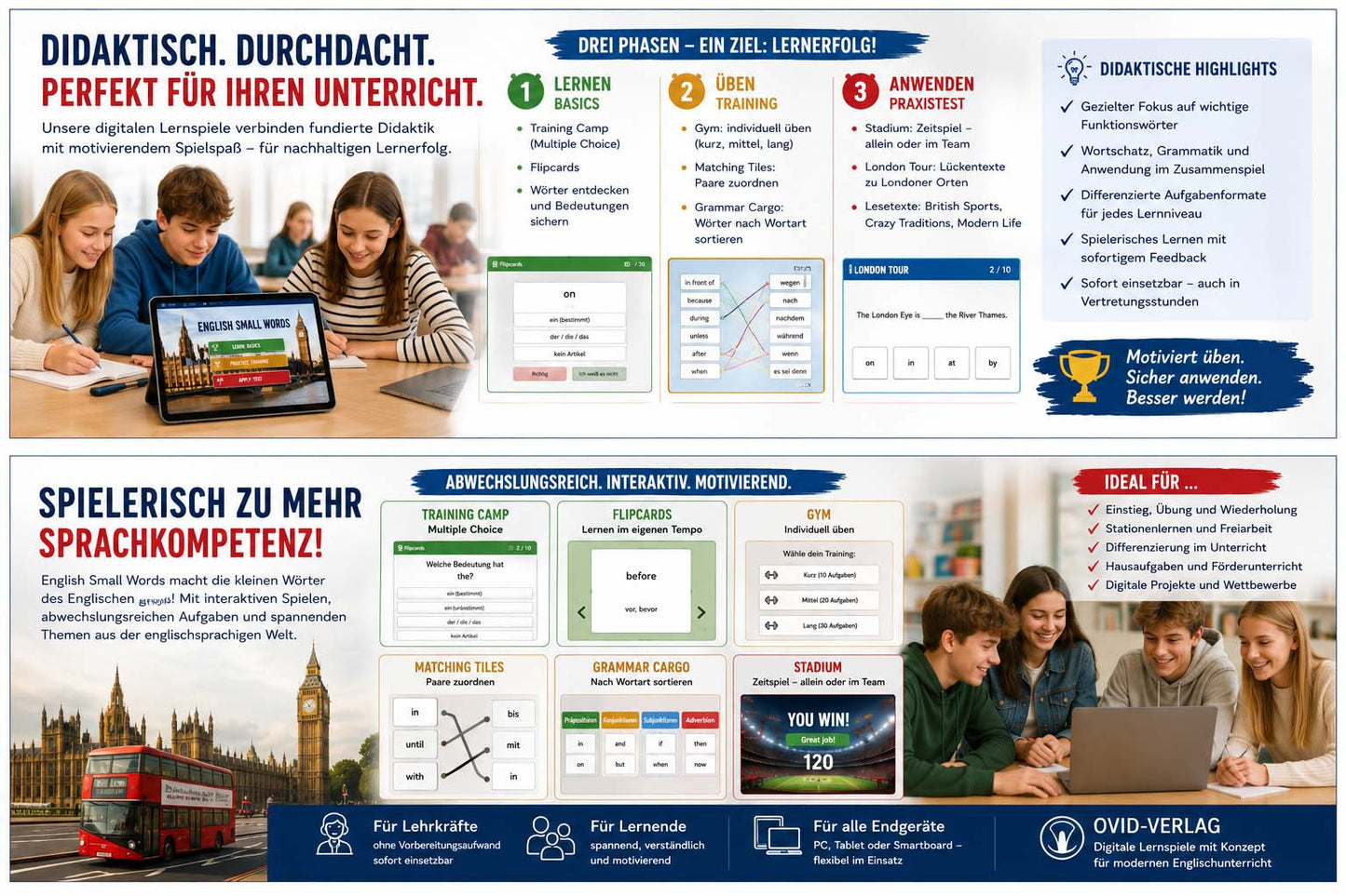 Englisch - Lernspiel zu den Function Words