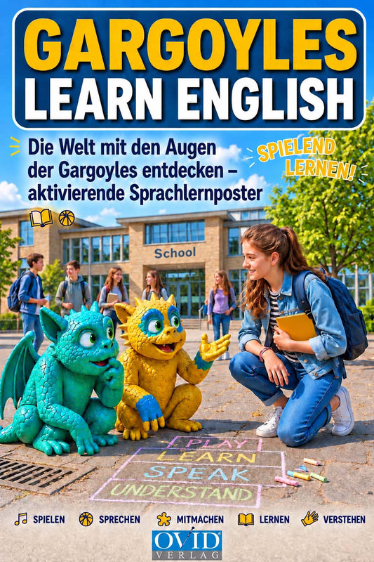 Englisch - aktivierende Sprachlernposter - Gargoyles Learn English