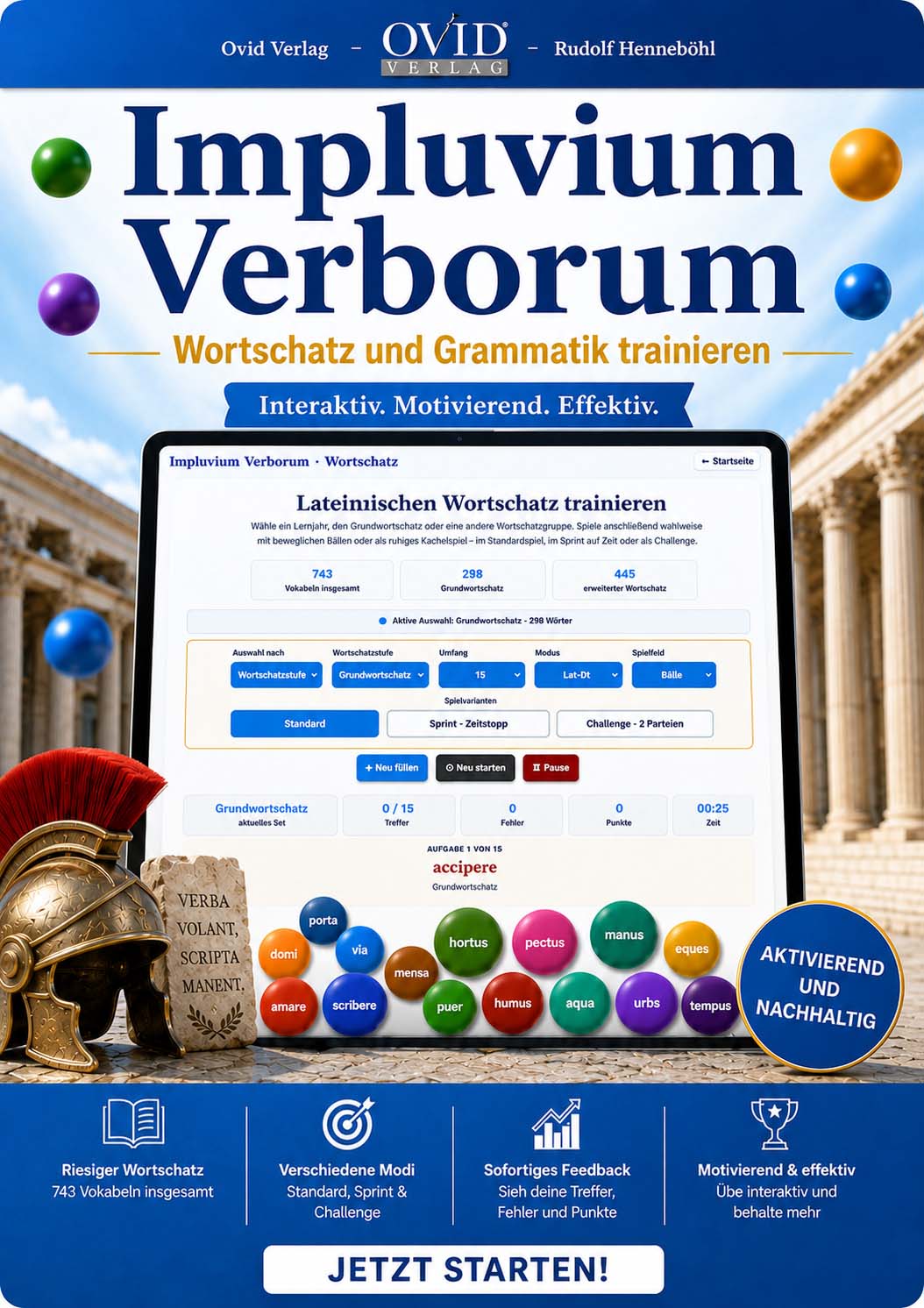 Digitales Lernmaterial - Impluvium Verborum (Wortschatz und Formenlehre)