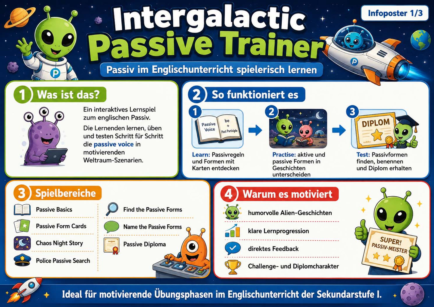 Englisch - Lernspiel zum Passiv