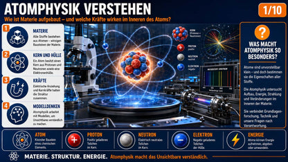 Physik - Lernposter Atomphysik, Raketen und Science Fiction