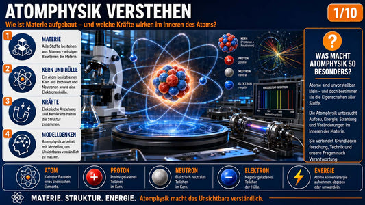 Physik - Lernposter Atomphysik, Raketen und Science Fiction