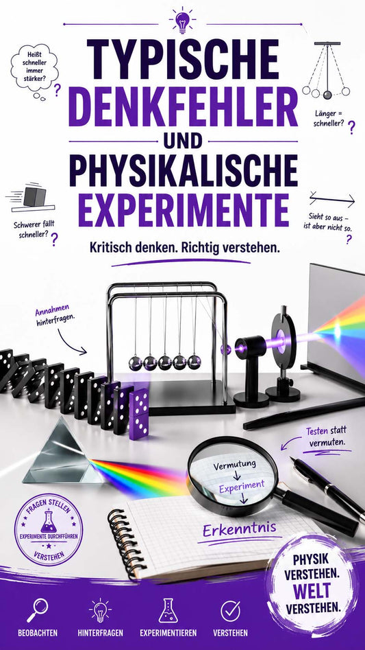 Physik - Lernposter Denkfehler und physikalische Experimente