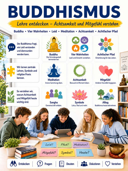Religion - Lernposter Buddhismus