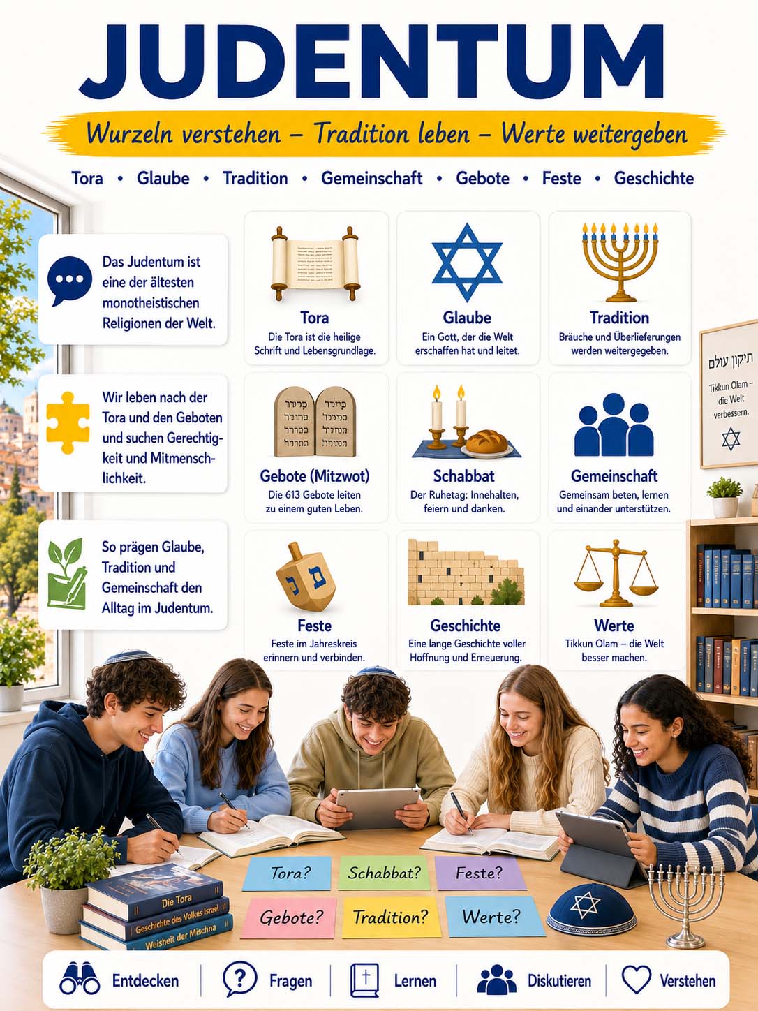 Religion - Lernposter Judentum