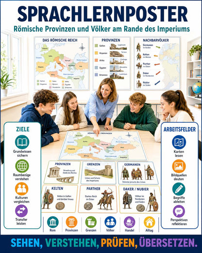 Sprachlernposter Latein - Provinzen und Völker am Rande des Imperiums