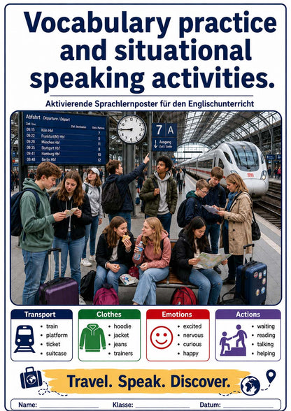 Englisch - aktivierende Sprachlernposter - Vocabulary Practice