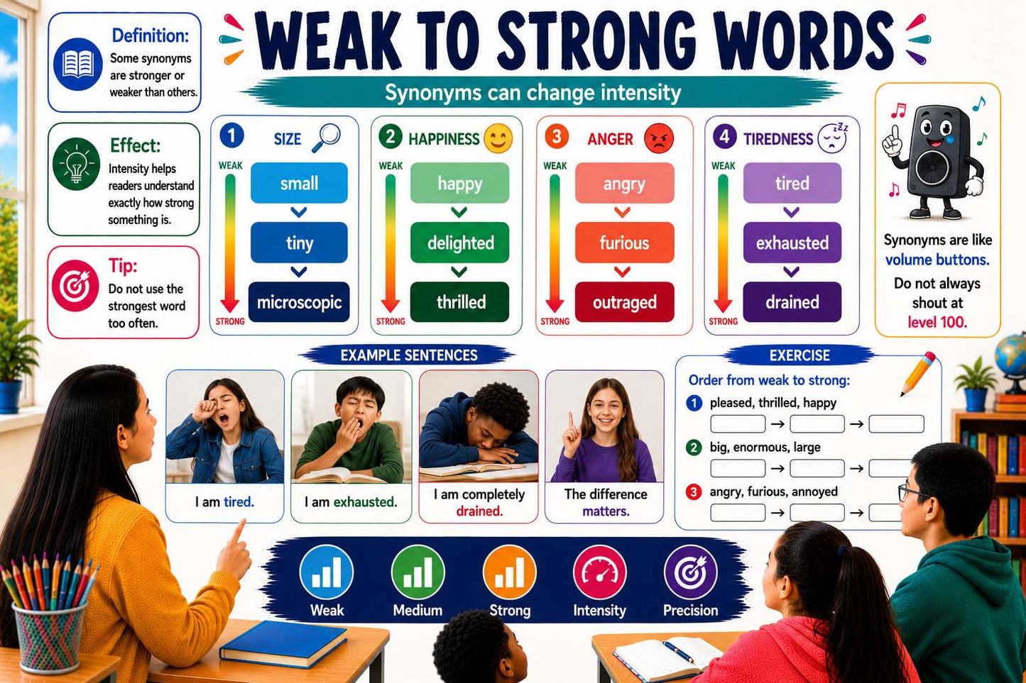 Englisch - Lernposter Synonyme