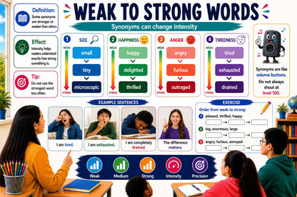 Englisch - Lernposter Synonyme