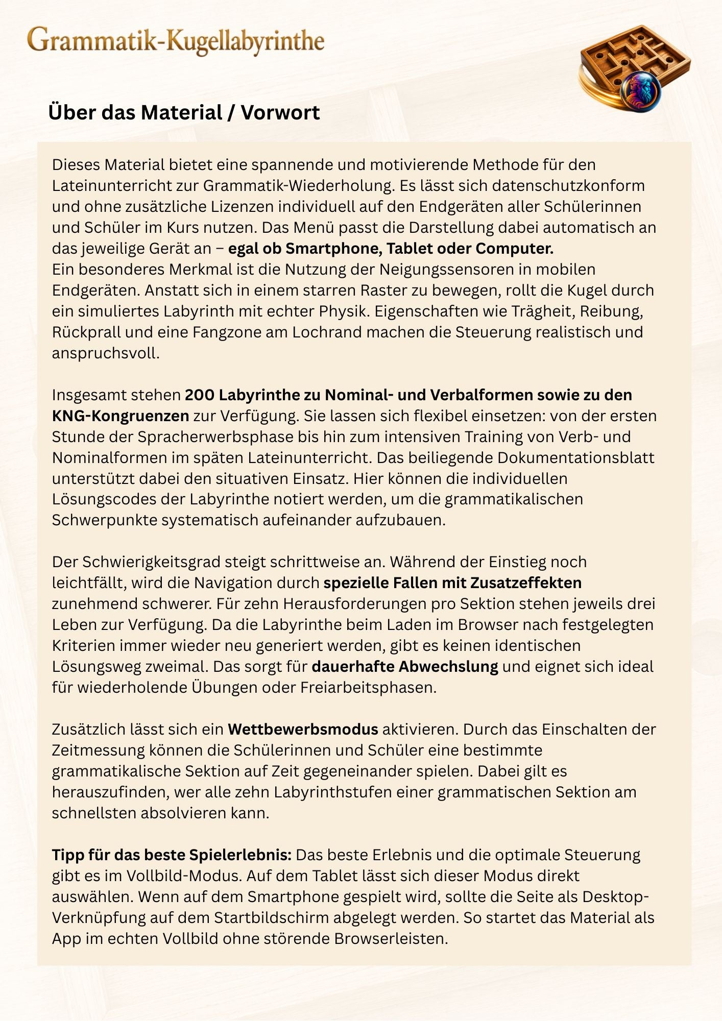 200 Grammatik-Kugellabyrinthe