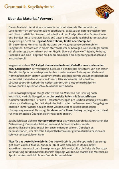 200 Grammatik-Kugellabyrinthe