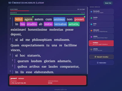 KI-Übersetzungshilfe Latein (augmentatives KI-Werkzeug für den Unterricht)