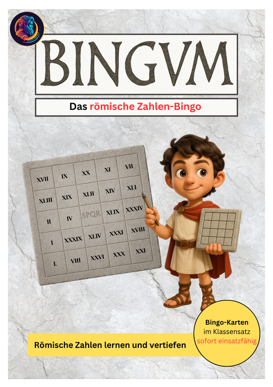 Bingum (Bingo-Spiel mit römischen Zahlen für die ganze Klasse)