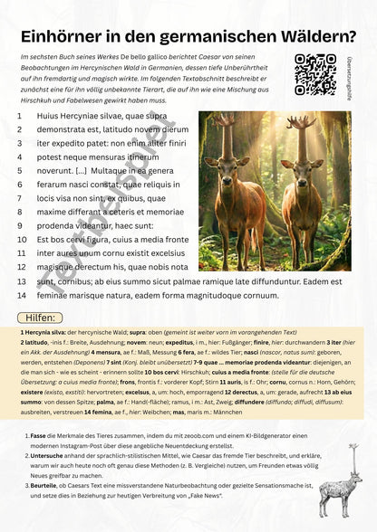 Cäsar im hercynischen Wald (Germanen-Exkurs hybrid-digital)