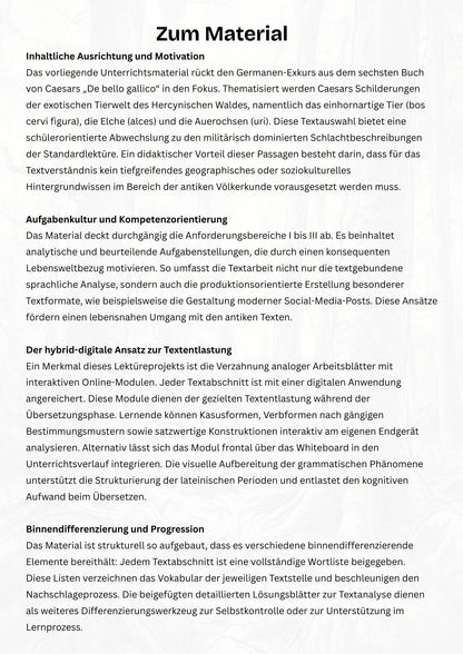 Cäsar im hercynischen Wald (Germanen-Exkurs hybrid-digital)