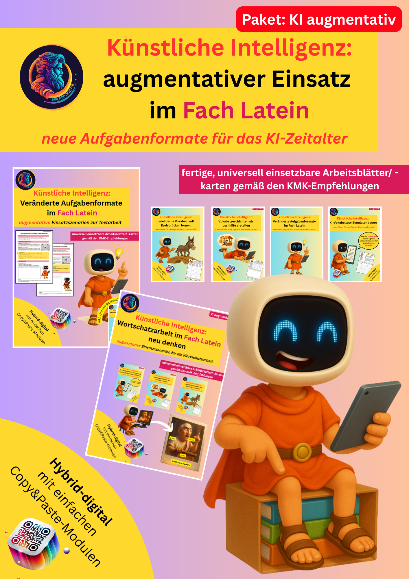 KI augmentativ: Neue Aufgabenformate für Text- und Wortschatzarbeit im Lateinunterricht (Paket)