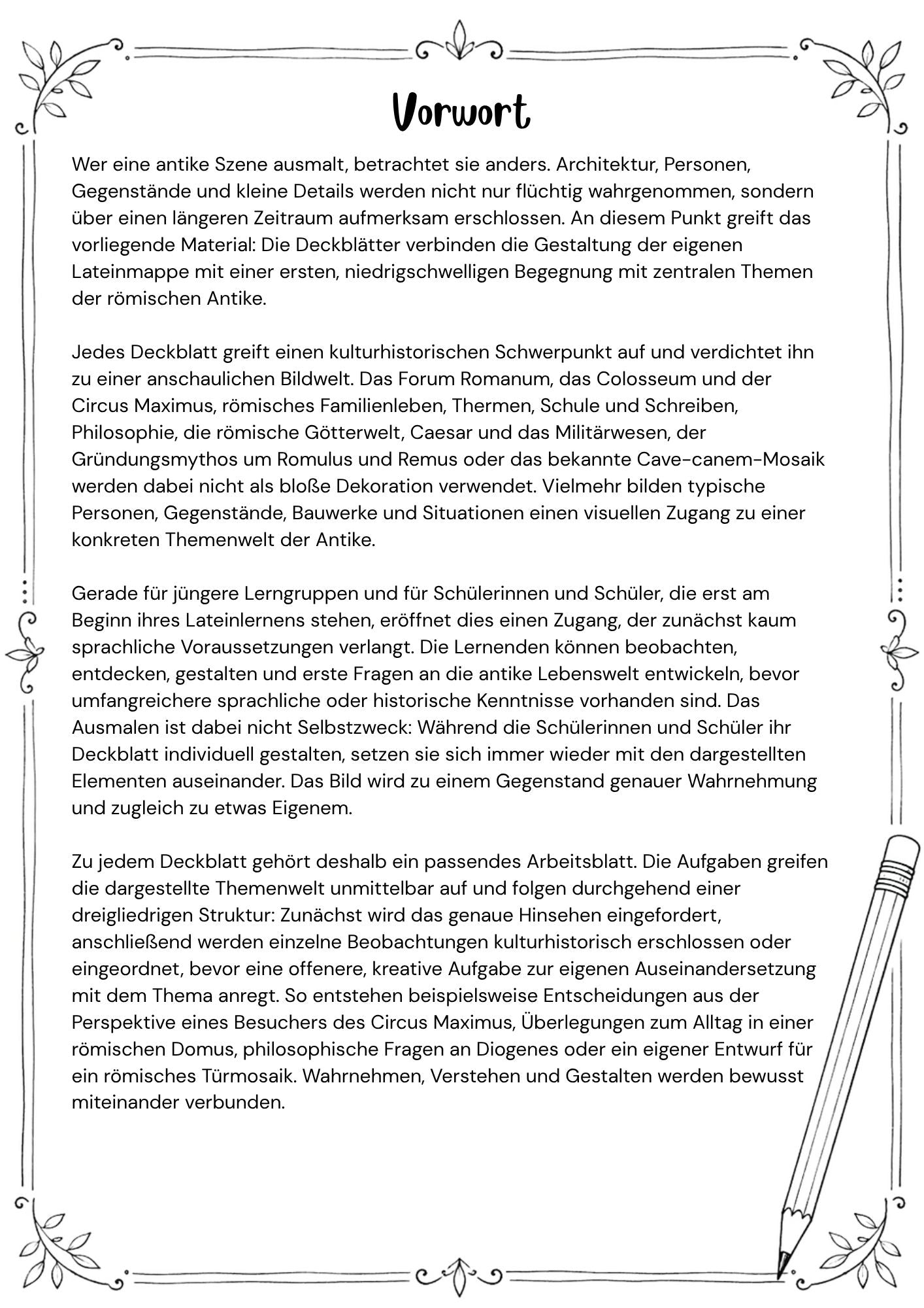 Deckblätter für den Lateinunterricht (Lateinmappe und Ordner)
