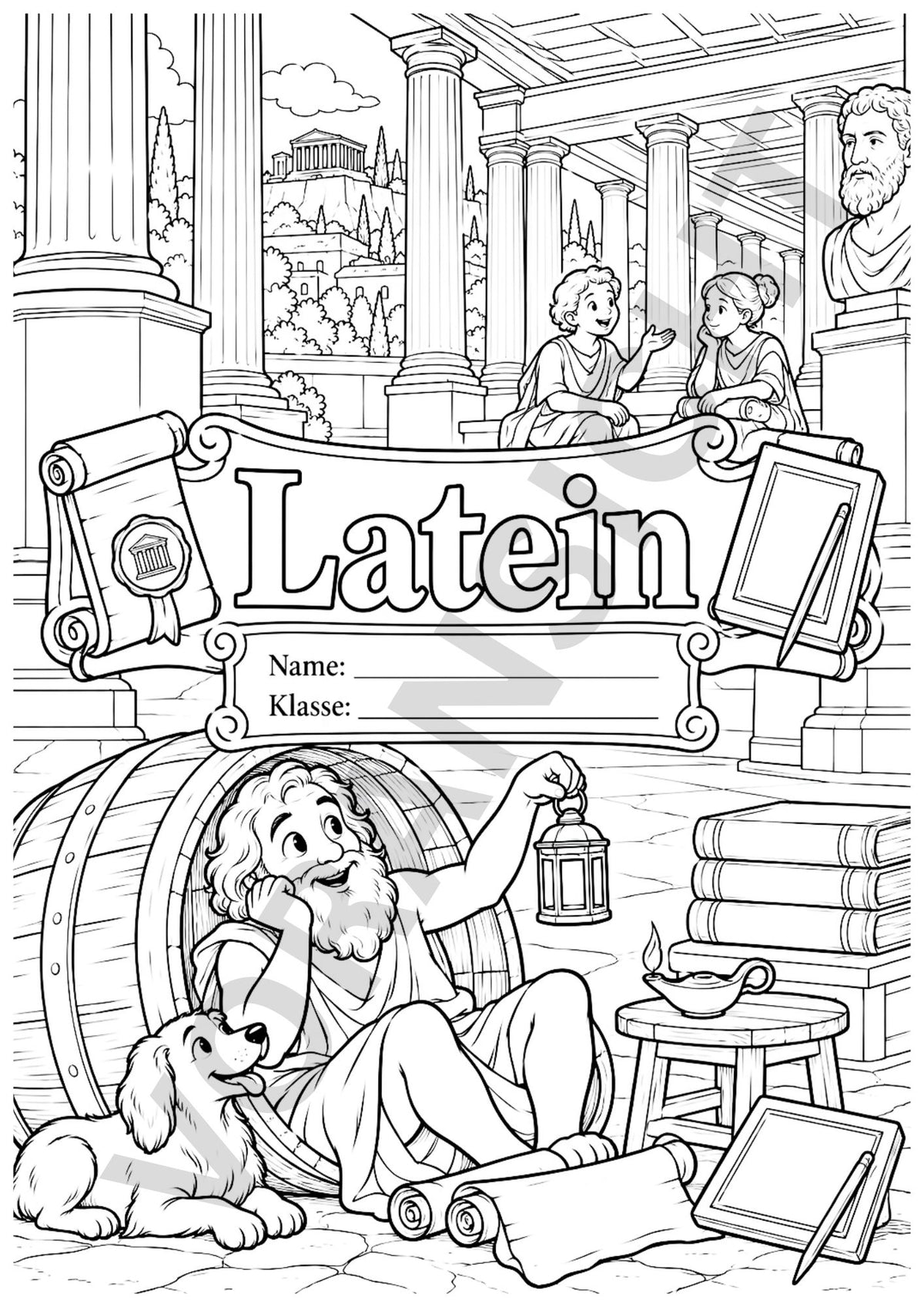 Deckblätter für den Lateinunterricht (Lateinmappe und Ordner)