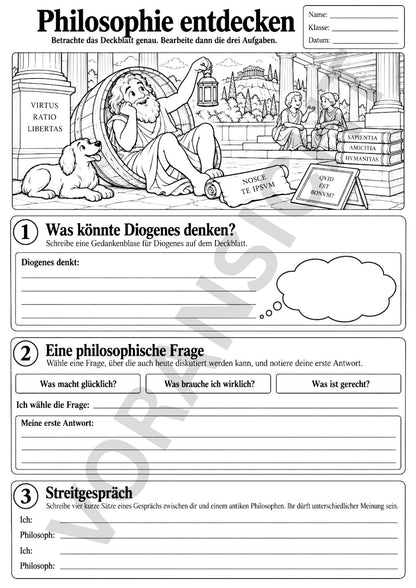 Deckblätter für den Lateinunterricht (Lateinmappe und Ordner)
