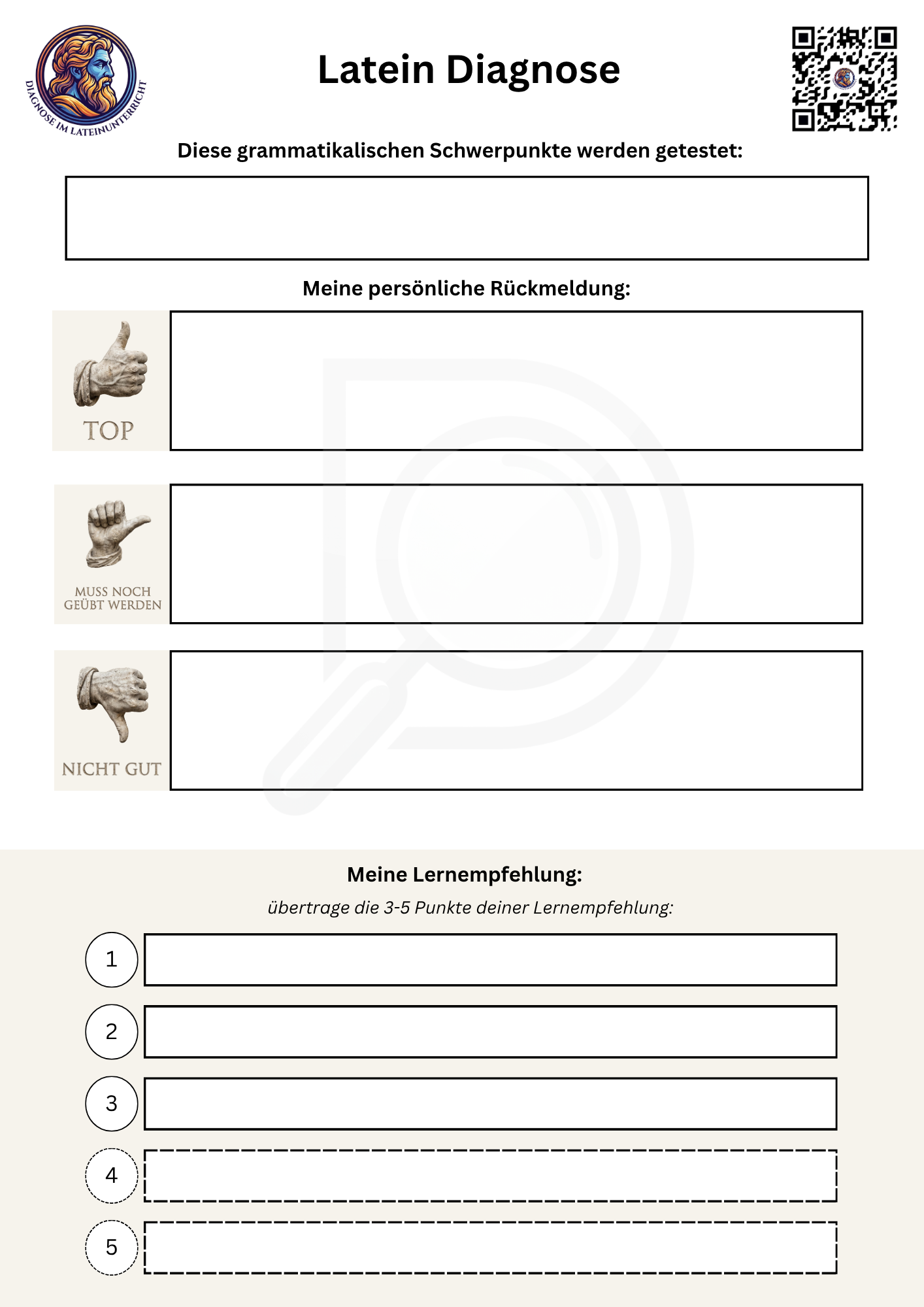 Diagnose im Lateinunterricht