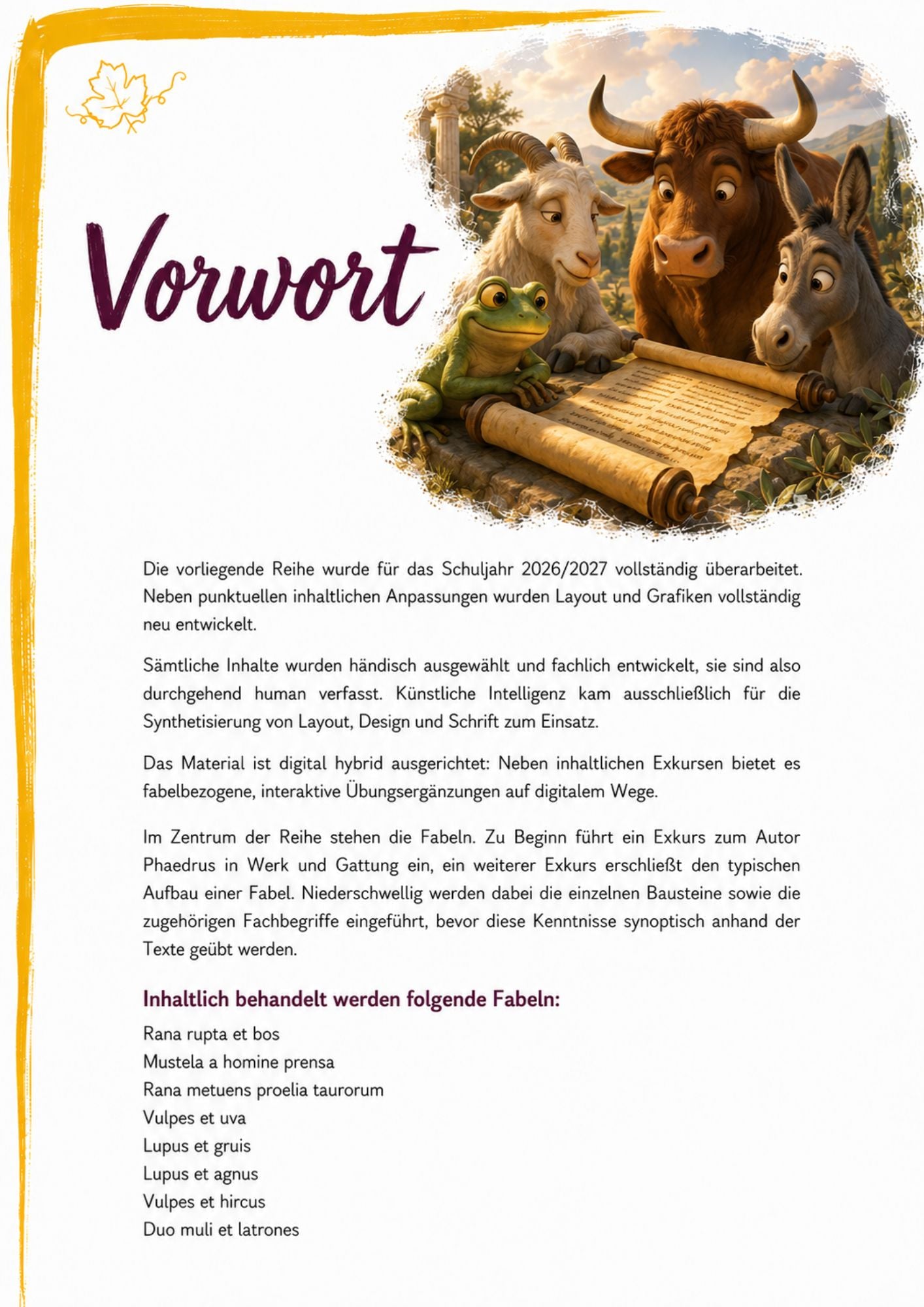 Phaedrus - Fabulae (Text- und Arbeitsmaterial)