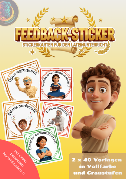 Feedbacksticker für Klassenarbeiten und Tests im Fach Latein