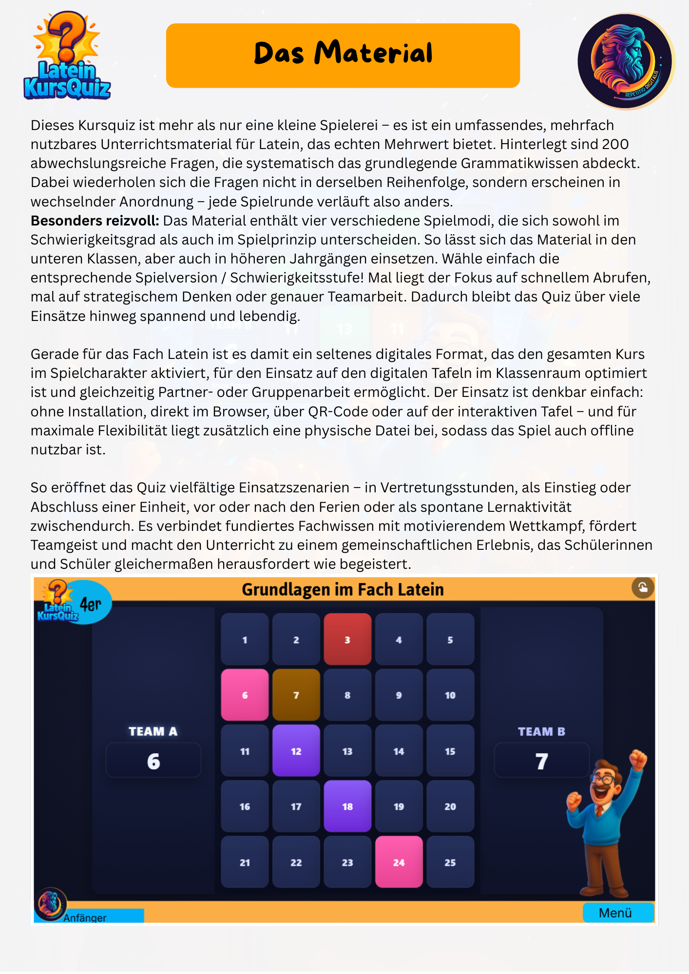 KursQuiz Latein 1 - Grammatik