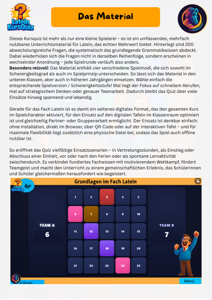 KursQuiz Latein 1 - Grammatik