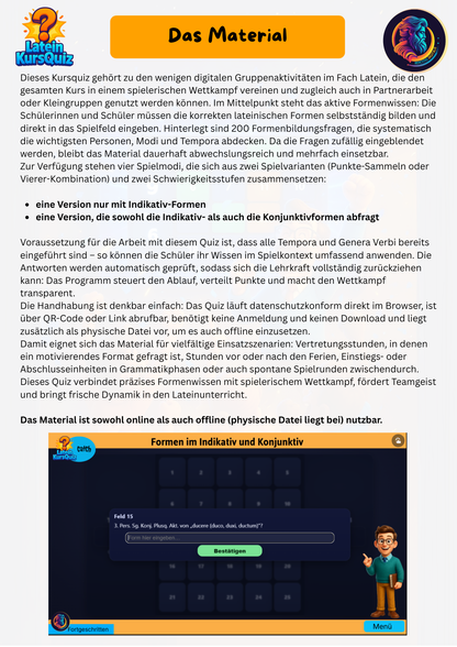 KursQuiz Latein 2 - Verbformenwettkampf