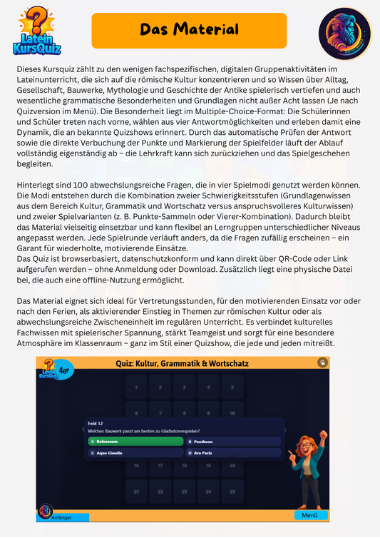 KursQuiz Latein 3 - Quiz römische Kultur