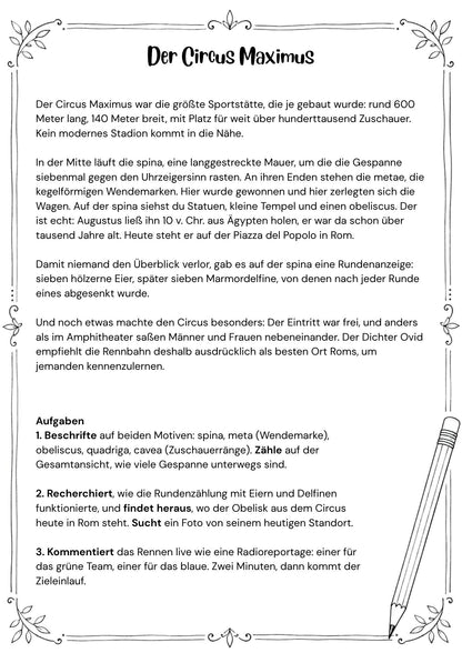 Malvorlagen für den Lateinunterricht (Malen und Lernen)