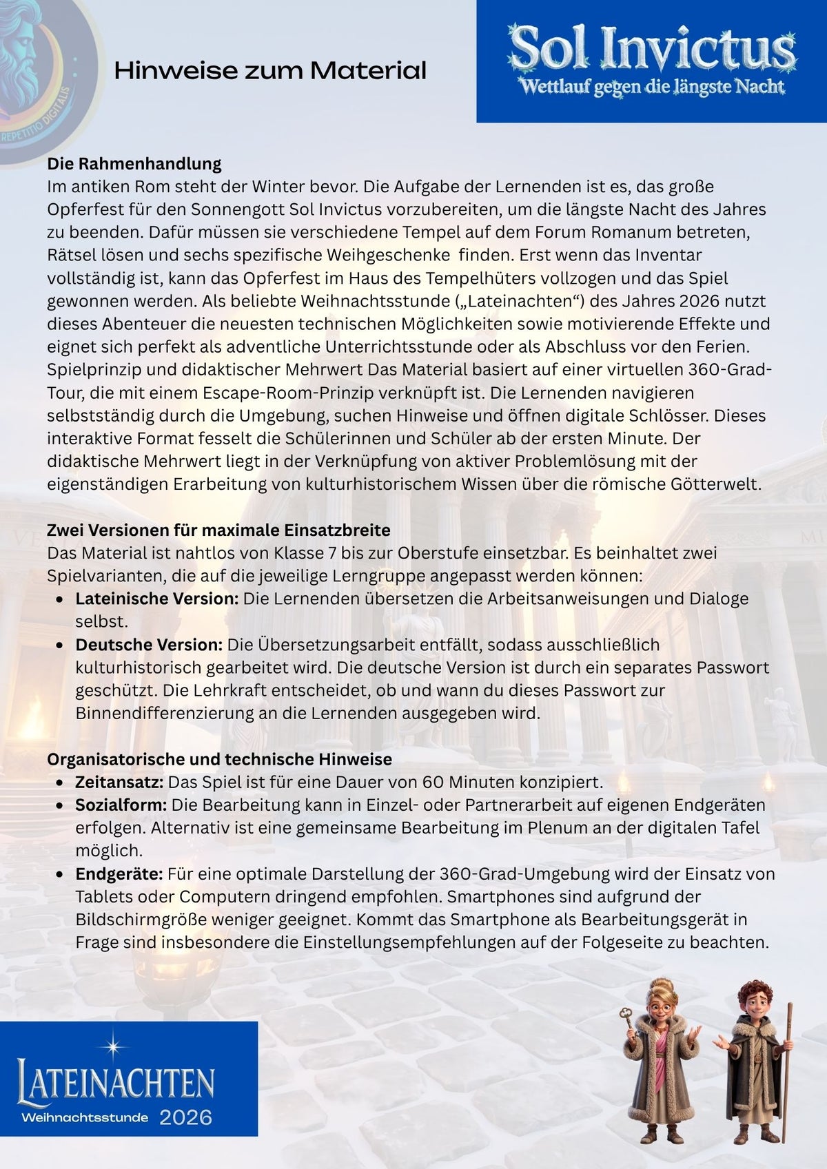 Sol Invictus - EduEscape Winter / Weihnachten 2026