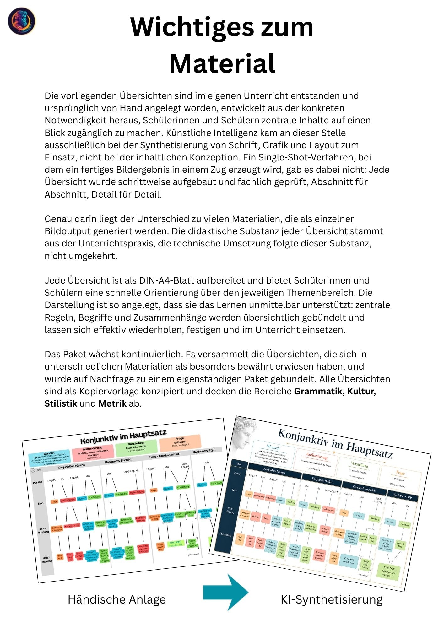 Übersichten und Lernhilfen für den Lateinunterricht
