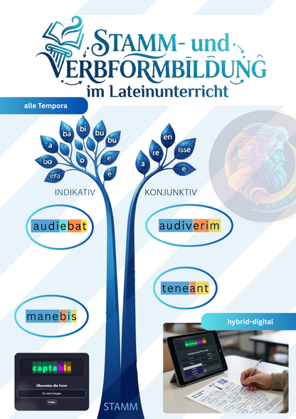 Verb- und Stammformbildung hybrid-digital (Arbeitsblatt- u. Druckvorlagen)