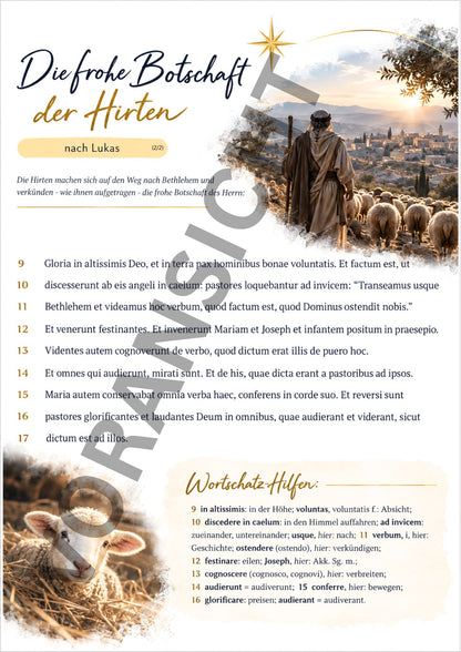 Weihnachtsgeschichte auf Latein (Vulgata-Originaltexte)